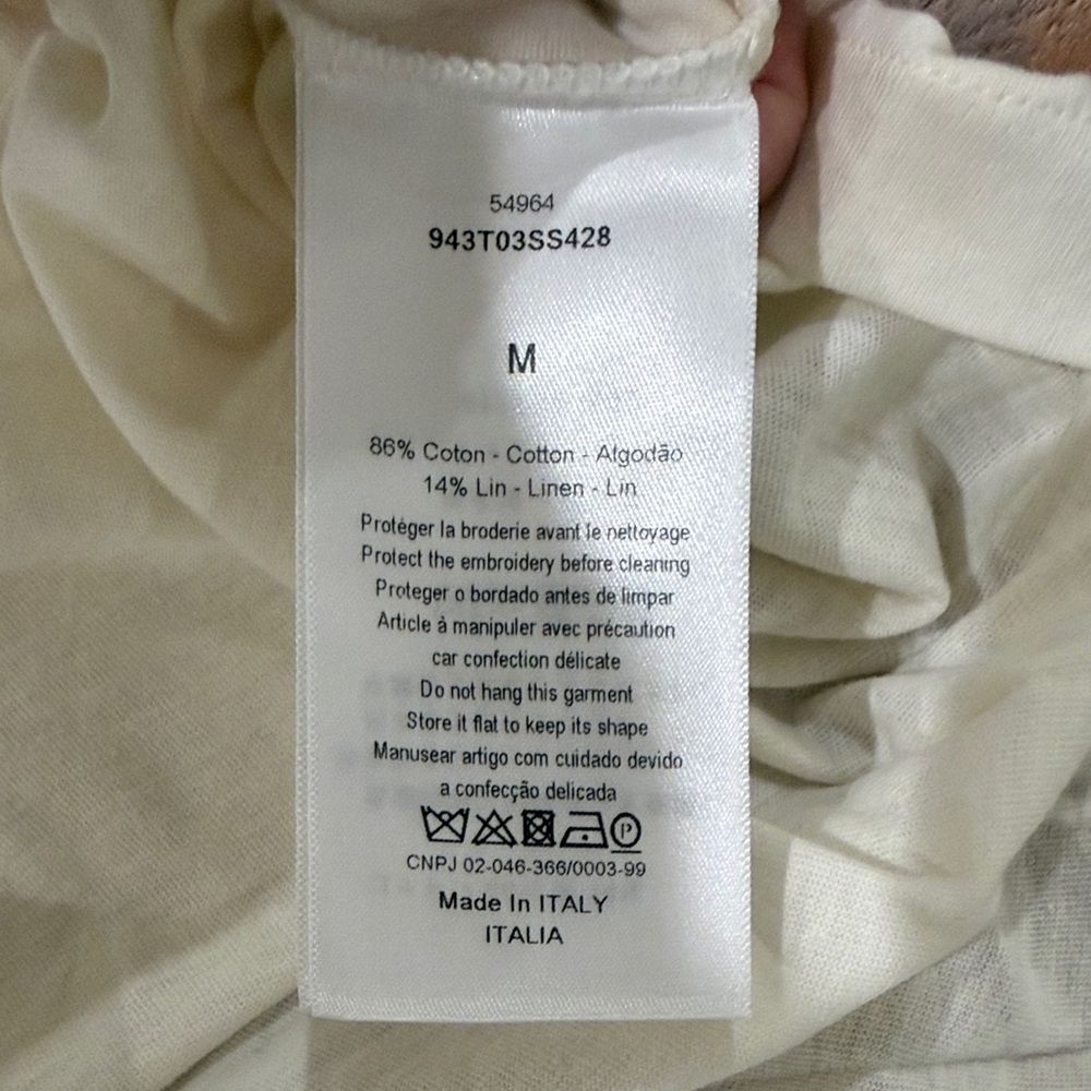 Christian Dior The Subversive Stitch White Tee - Picture 3 of 3
